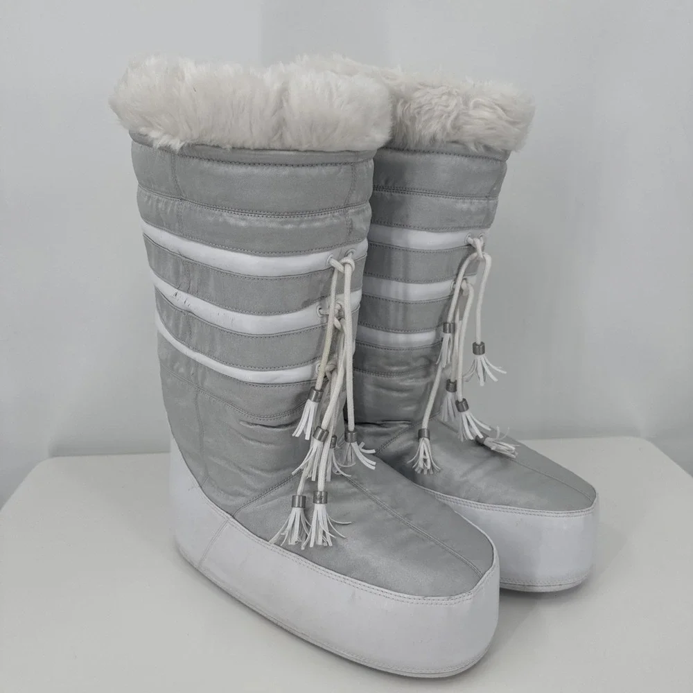 ADIDAS Y2K 90 Winter BOOTS ski Snow CARLO GRUBER fur Platform Shoes W size 6.5